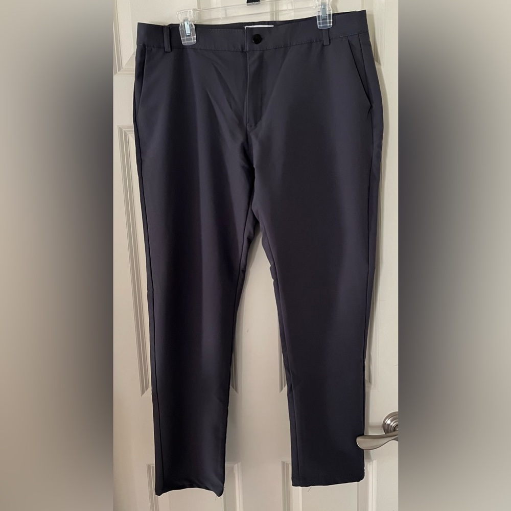 - Day & Age Men’s Brian Pants Slim Fit Stretch Dark Gray Flat Front 34W 30L